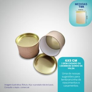 Tubolata Kraft 6×5 cm - Bem-Casado
